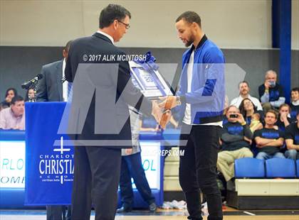 Thumbnail 2 in Stephen Curry Jersey Retirement @ Charlotte Christian photogallery.