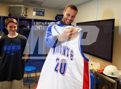 Thumbnail 2 in Stephen Curry Jersey Retirement @ Charlotte Christian photogallery.