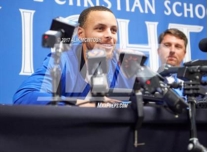 Thumbnail 1 in Stephen Curry Jersey Retirement @ Charlotte Christian photogallery.