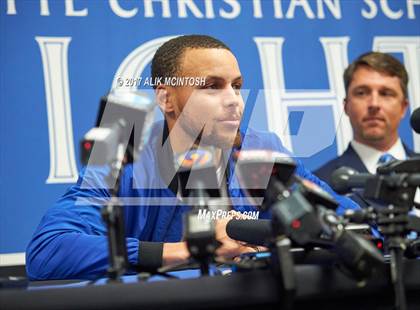 Thumbnail 2 in Stephen Curry Jersey Retirement @ Charlotte Christian photogallery.