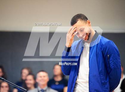 Thumbnail 2 in Stephen Curry Jersey Retirement @ Charlotte Christian photogallery.