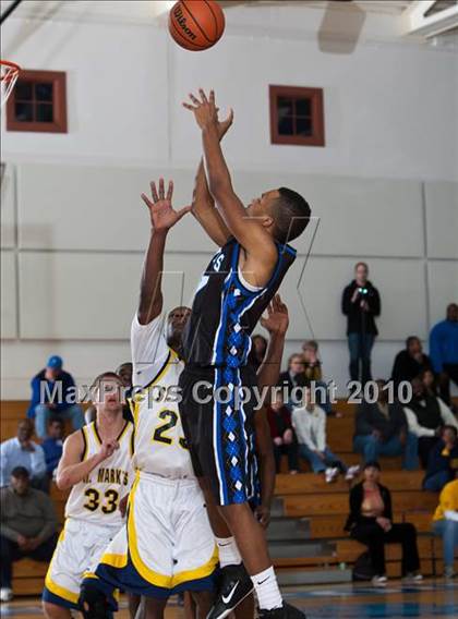 Thumbnail 1 in St. Mark's vs Trinity Christian (Trinity Valley School Shootout) photogallery.