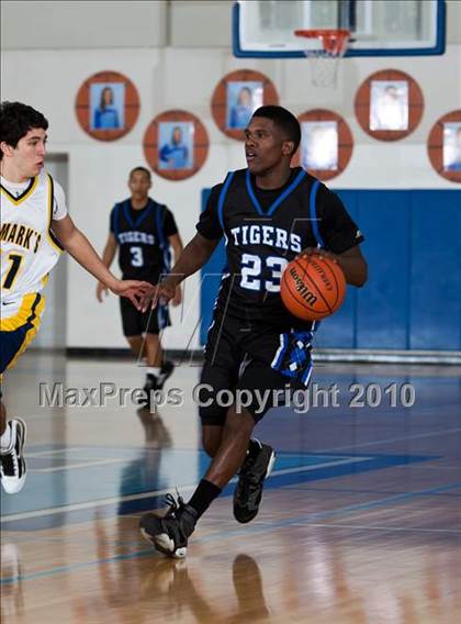 Thumbnail 1 in St. Mark's vs Trinity Christian (Trinity Valley School Shootout) photogallery.
