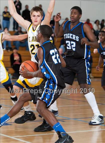 Thumbnail 3 in St. Mark's vs Trinity Christian (Trinity Valley School Shootout) photogallery.