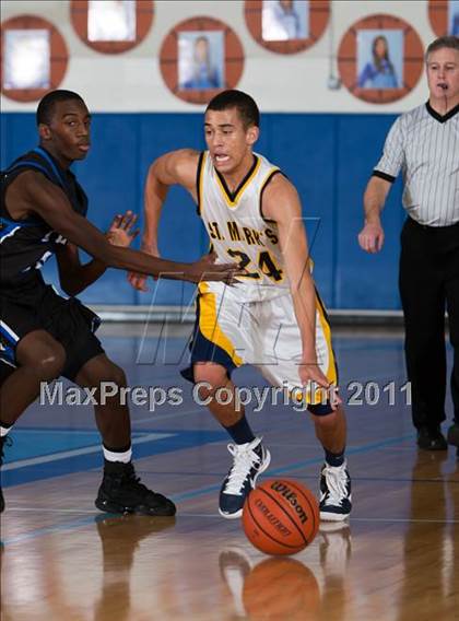 Thumbnail 3 in St. Mark's vs Trinity Christian (Trinity Valley School Shootout) photogallery.
