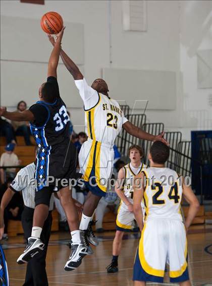 Thumbnail 2 in St. Mark's vs Trinity Christian (Trinity Valley School Shootout) photogallery.