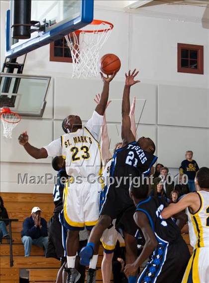Thumbnail 3 in St. Mark's vs Trinity Christian (Trinity Valley School Shootout) photogallery.