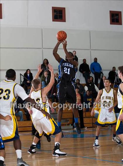 Thumbnail 3 in St. Mark's vs Trinity Christian (Trinity Valley School Shootout) photogallery.