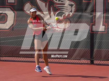 Thumbnail 3 in IHSAA Fishers Regional Individual Singles Round 1 photogallery.