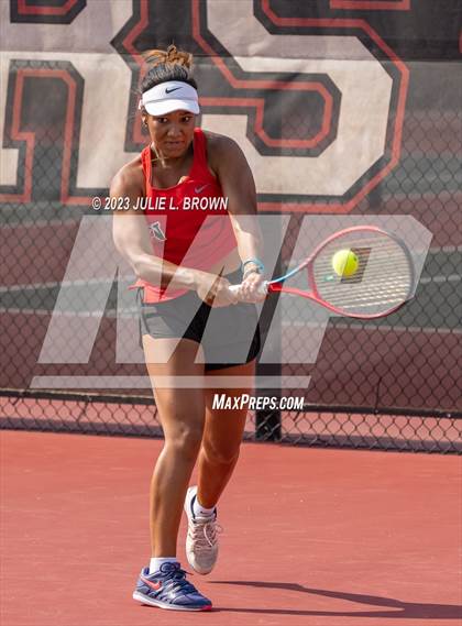 Thumbnail 3 in IHSAA Fishers Regional Individual Singles Round 1 photogallery.