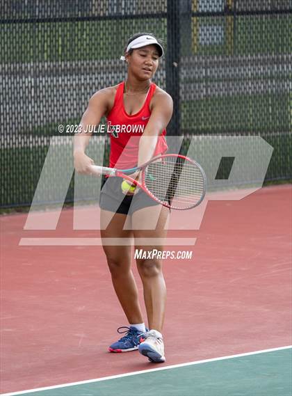 Thumbnail 3 in IHSAA Fishers Regional Individual Singles Round 1 photogallery.