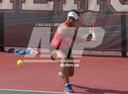 Thumbnail 1 in IHSAA Fishers Regional Individual Singles Round 1 photogallery.