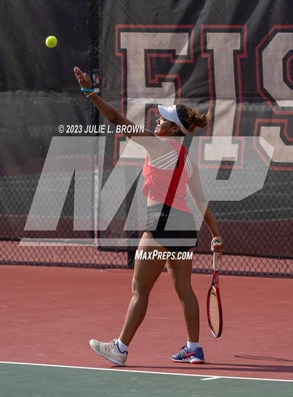 Thumbnail 1 in IHSAA Fishers Regional Individual Singles Round 1 photogallery.