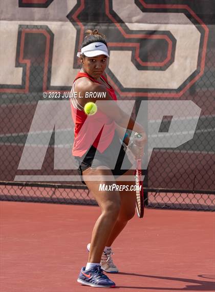 Thumbnail 1 in IHSAA Fishers Regional Individual Singles Round 1 photogallery.