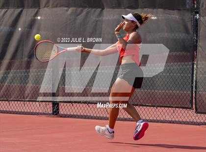 Thumbnail 2 in IHSAA Fishers Regional Individual Singles Round 1 photogallery.