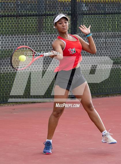 Thumbnail 1 in IHSAA Fishers Regional Individual Singles Round 1 photogallery.