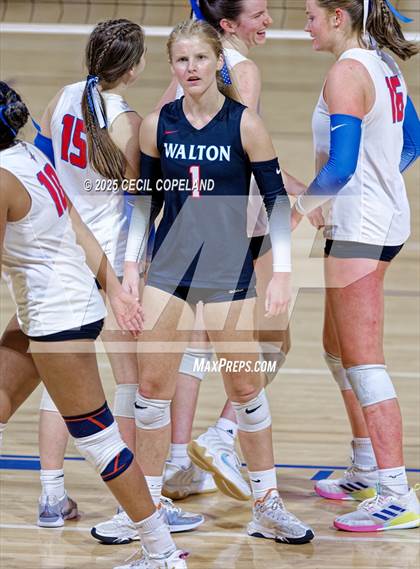 Thumbnail 2 in Alpharetta vs. Walton (GHSA AAAAAA State Volleyball Final) photogallery.
