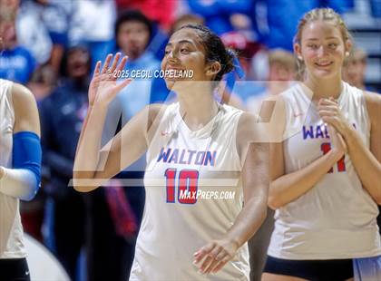 Thumbnail 2 in Alpharetta vs. Walton (GHSA AAAAAA State Volleyball Final) photogallery.