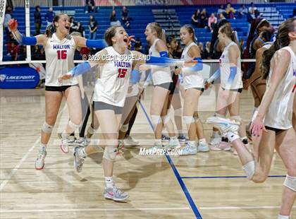 Thumbnail 3 in Alpharetta vs. Walton (GHSA AAAAAA State Volleyball Final) photogallery.