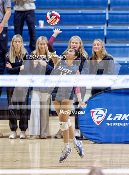 Thumbnail 2 in Alpharetta vs. Walton (GHSA AAAAAA State Volleyball Final) photogallery.