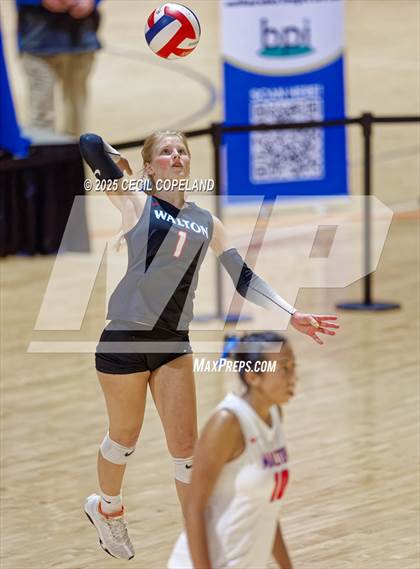 Thumbnail 3 in Alpharetta vs. Walton (GHSA AAAAAA State Volleyball Final) photogallery.