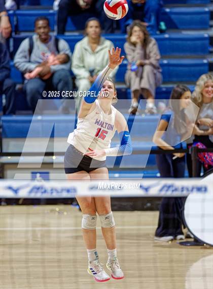 Thumbnail 2 in Alpharetta vs. Walton (GHSA AAAAAA State Volleyball Final) photogallery.