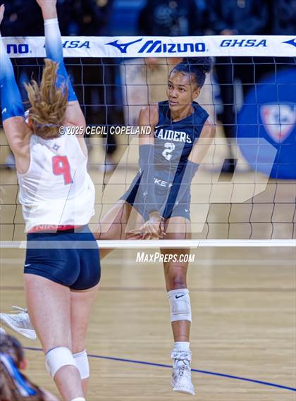 Thumbnail 2 in Alpharetta vs. Walton (GHSA AAAAAA State Volleyball Final) photogallery.