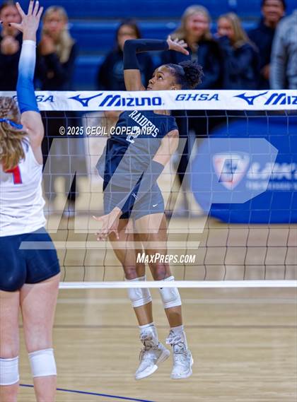 Thumbnail 3 in Alpharetta vs. Walton (GHSA AAAAAA State Volleyball Final) photogallery.