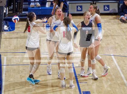 Thumbnail 2 in Alpharetta vs. Walton (GHSA AAAAAA State Volleyball Final) photogallery.