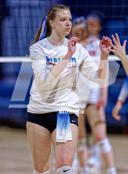 Thumbnail 2 in Alpharetta vs. Walton (GHSA AAAAAA State Volleyball Final) photogallery.