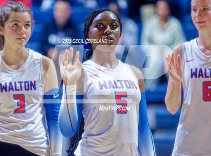 Thumbnail 2 in Alpharetta vs. Walton (GHSA AAAAAA State Volleyball Final) photogallery.