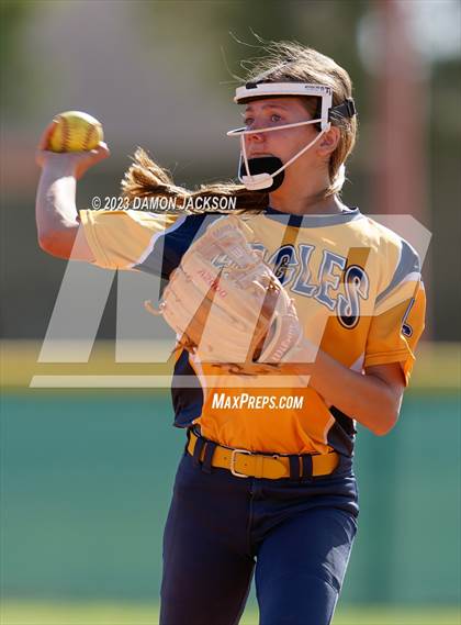 Thumbnail 1 in Boulder City vs Virgin Valley (NIAA 3A Softball Southern Final) photogallery.