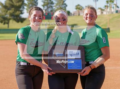 Thumbnail 2 in Boulder City vs Virgin Valley (NIAA 3A Softball Southern Final) photogallery.