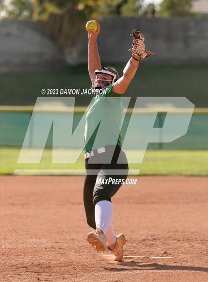 Thumbnail 3 in Boulder City vs Virgin Valley (NIAA 3A Softball Southern Final) photogallery.