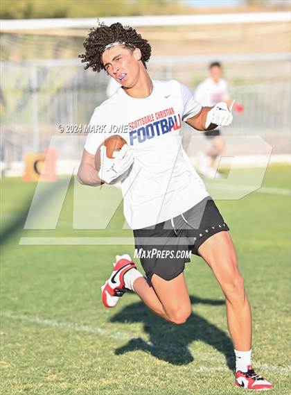 Thumbnail 1 in Scottsdale Christian Academy vs. Moon Valley (O'Connor 7 on 7 -  Saturday Night Lights) photogallery.