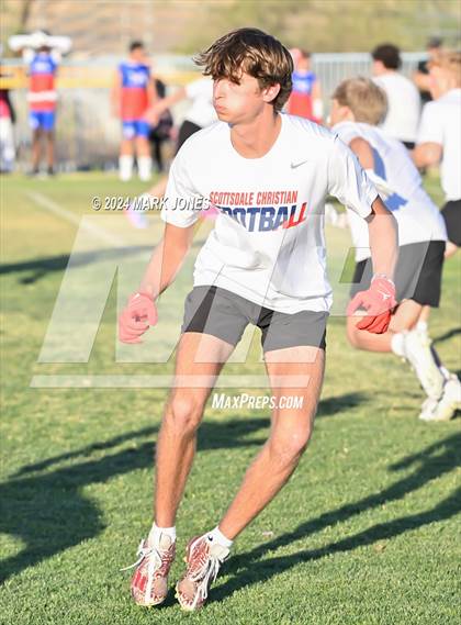 Thumbnail 3 in Scottsdale Christian Academy vs. Moon Valley (O'Connor 7 on 7 -  Saturday Night Lights) photogallery.