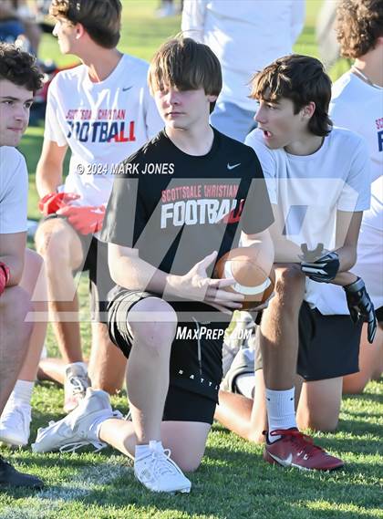 Thumbnail 3 in Scottsdale Christian Academy vs. Moon Valley (O'Connor 7 on 7 -  Saturday Night Lights) photogallery.