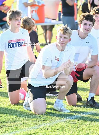 Thumbnail 1 in Scottsdale Christian Academy vs. Moon Valley (O'Connor 7 on 7 -  Saturday Night Lights) photogallery.