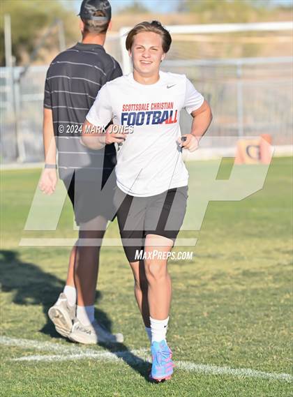 Thumbnail 3 in Scottsdale Christian Academy vs. Moon Valley (O'Connor 7 on 7 -  Saturday Night Lights) photogallery.