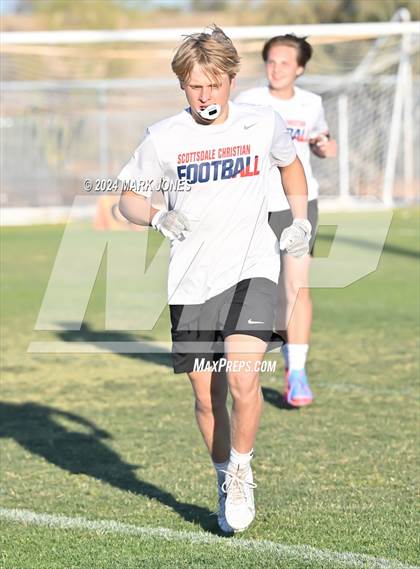 Thumbnail 2 in Scottsdale Christian Academy vs. Moon Valley (O'Connor 7 on 7 -  Saturday Night Lights) photogallery.