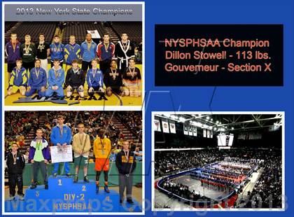 Thumbnail 2 in 2013 NYSPHSAA Boys Wrestling Championships (D2 Finals & Podiums) photogallery.
