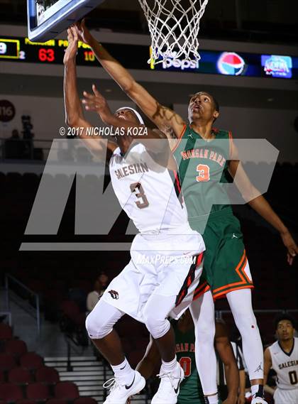 Thumbnail 1 in Morgan Park vs. Salesian College Preparatory (Tarkanian Classic) photogallery.