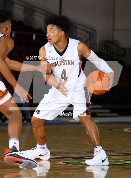Thumbnail 3 in Morgan Park vs. Salesian College Preparatory (Tarkanian Classic) photogallery.