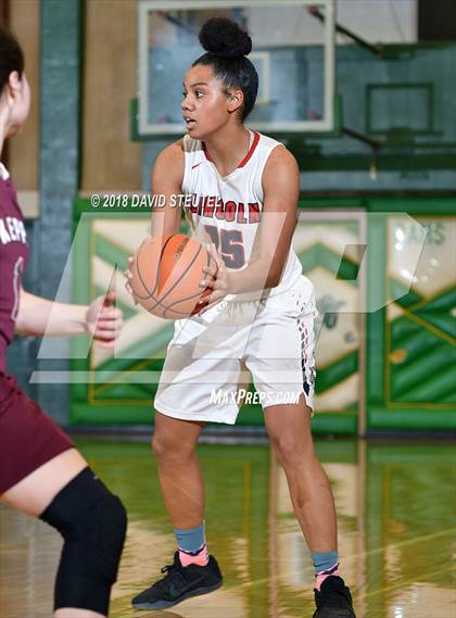 Thumbnail 3 in Mark Keppel vs. Lincoln (St. Mary's Stockton MLK Showcase) photogallery.