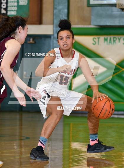 Thumbnail 2 in Mark Keppel vs. Lincoln (St. Mary's Stockton MLK Showcase) photogallery.