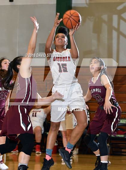 Thumbnail 2 in Mark Keppel vs. Lincoln (St. Mary's Stockton MLK Showcase) photogallery.