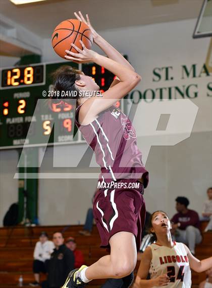 Thumbnail 2 in Mark Keppel vs. Lincoln (St. Mary's Stockton MLK Showcase) photogallery.