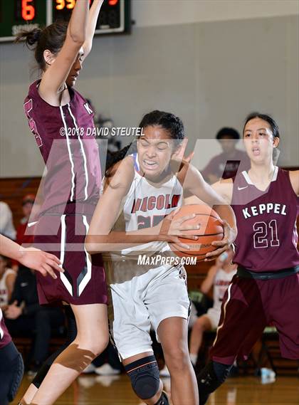 Thumbnail 3 in Mark Keppel vs. Lincoln (St. Mary's Stockton MLK Showcase) photogallery.