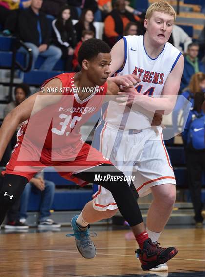 Thumbnail 3 in Athens Drive vs. Sanderson (Bojangles Cleveland Classic Finals) photogallery.