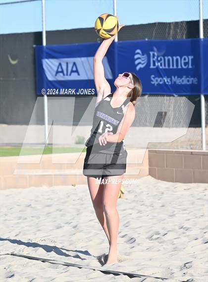 Thumbnail 3 in  Northwest Christian vs. Salpointe Catholic (AIA DII Pairs Round 1 Playoff) photogallery.